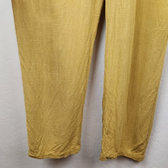 Eve Gravel Linen Blend Owl Moon Sleeveless Jumpsuit in Saffron sz XS - Picture 8 of 12